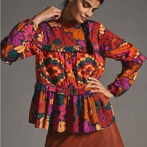 Farm X Anthropologie Tiered Blouse NWT